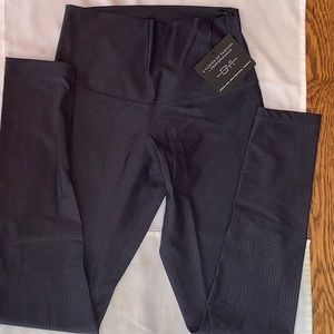 DYI Navy embossed tights in small